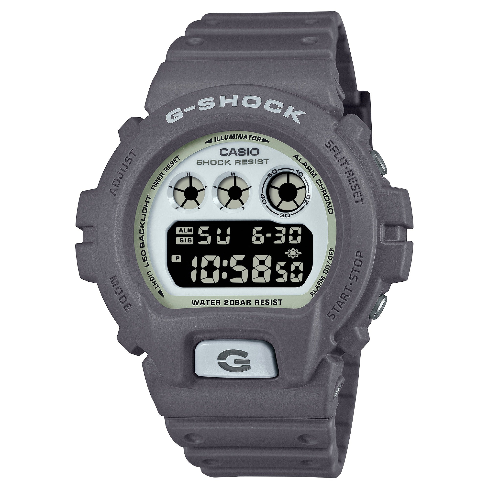 Reloj G-Shock Illuminator digital para caballero con correa de resina modelo: DW-6900HD-8