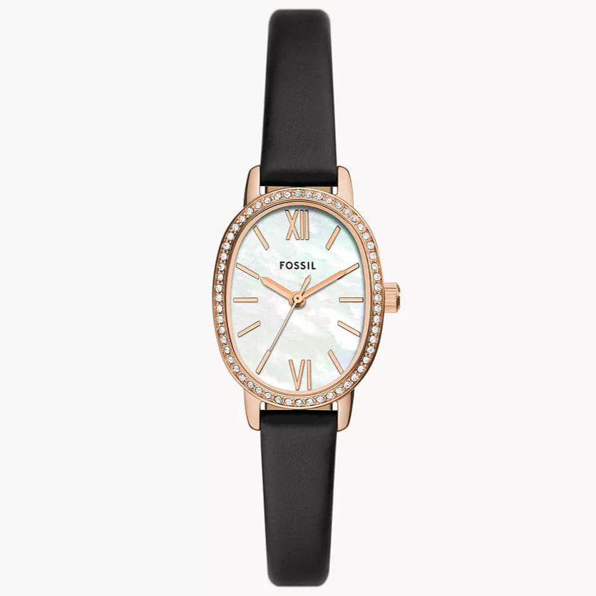 Reloj Fossil para dama con correa de cuero modelo: BQ3974