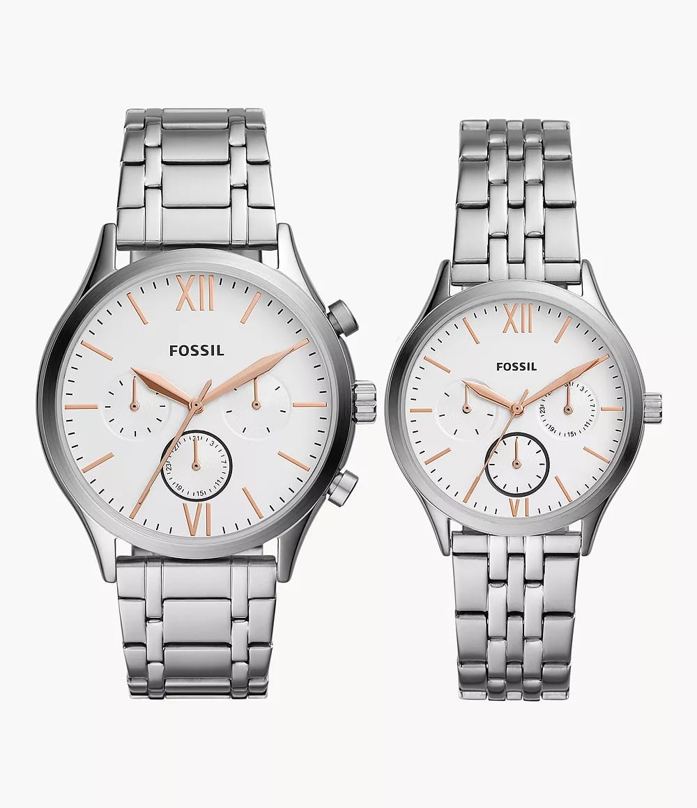 Reloj Fossil para hombre con pulsera de acero modelo: BQM2468SET