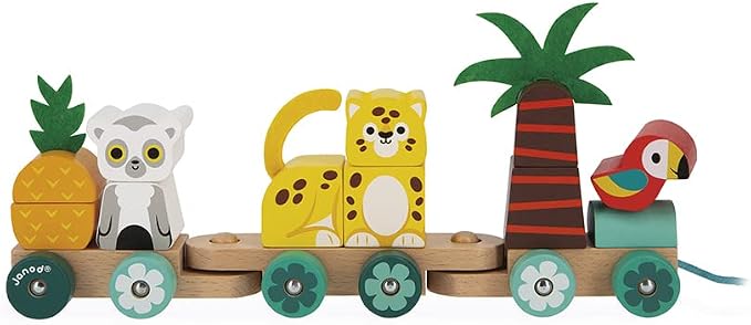 Juguete educativo de arrastre Janod tren tropical