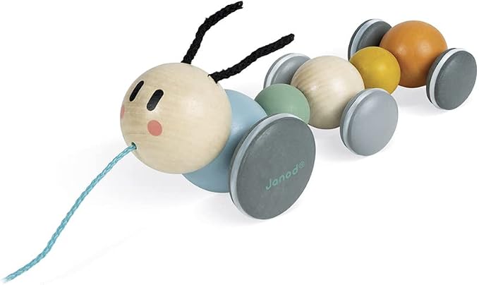 Juguete educativo de arrastre Janod oruga para pasear