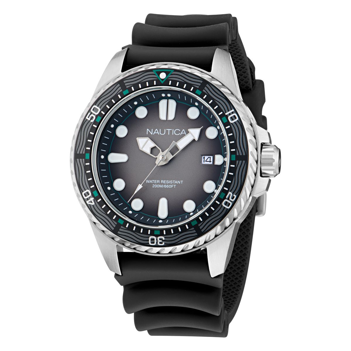 Reloj Nautica Nct Sea Dive Modelo para caballero con correa de resina modelo: NAPSDF501