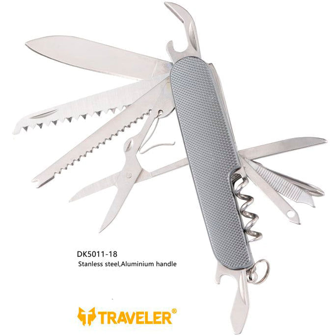 Navaja Traveler multiuso varios colores gris DK5011-18
