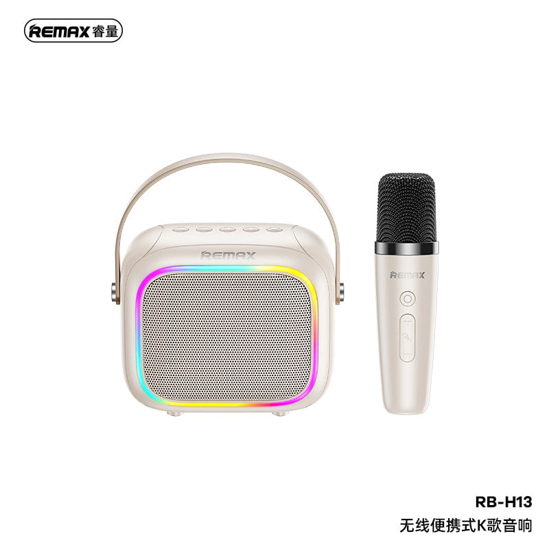 Bocina Portátil Remax Bluetooth con Karaoke y Micrófono Inalámbrico RB-H13