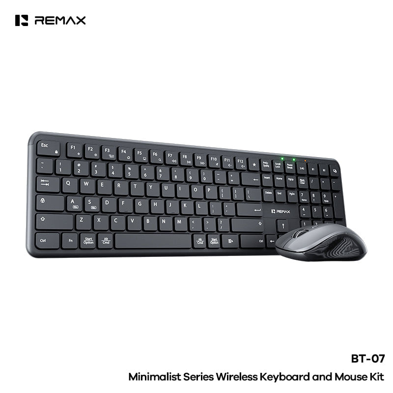 Kit Inalámbrico de Teclado y Mouse Remax 2.4 GHZ y Bluetooth BT-07