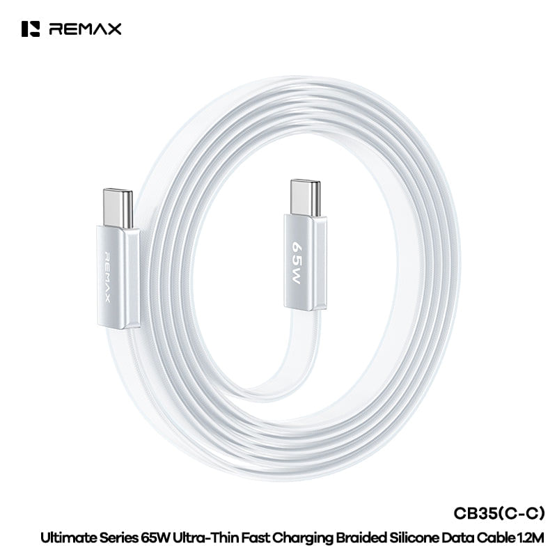 Cable de Carga Rápida Type-C a Type-C Remax de 65 W y 1.2 m CB35(C-C)