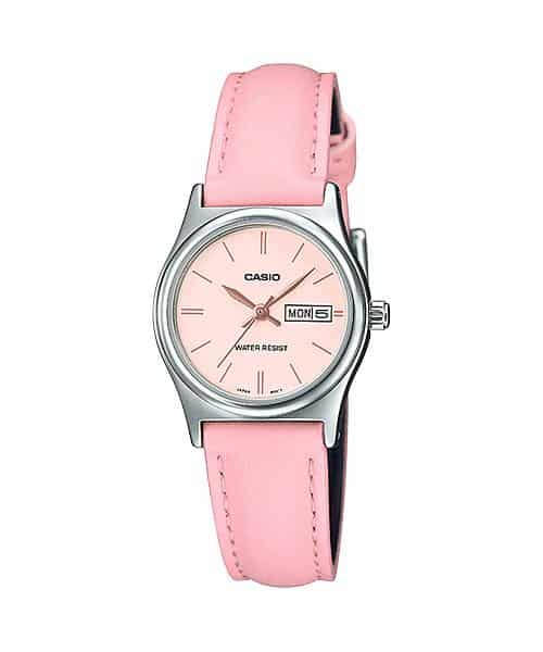 Reloj Casio para mujer con correa de cuero modelo: LTP-V006L-4B