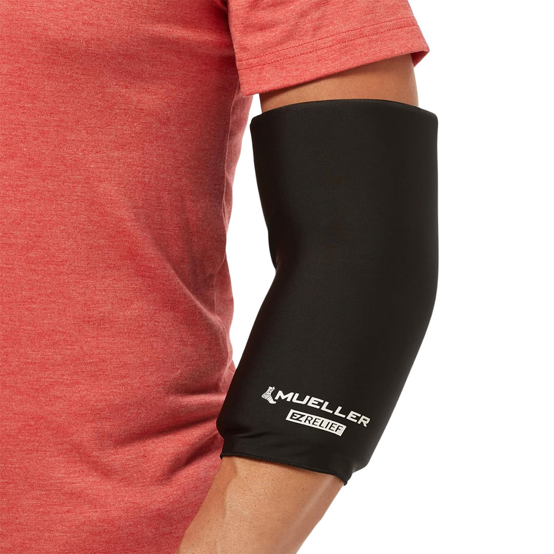 Manga de compresion multiusos con almohadilla de gel negra