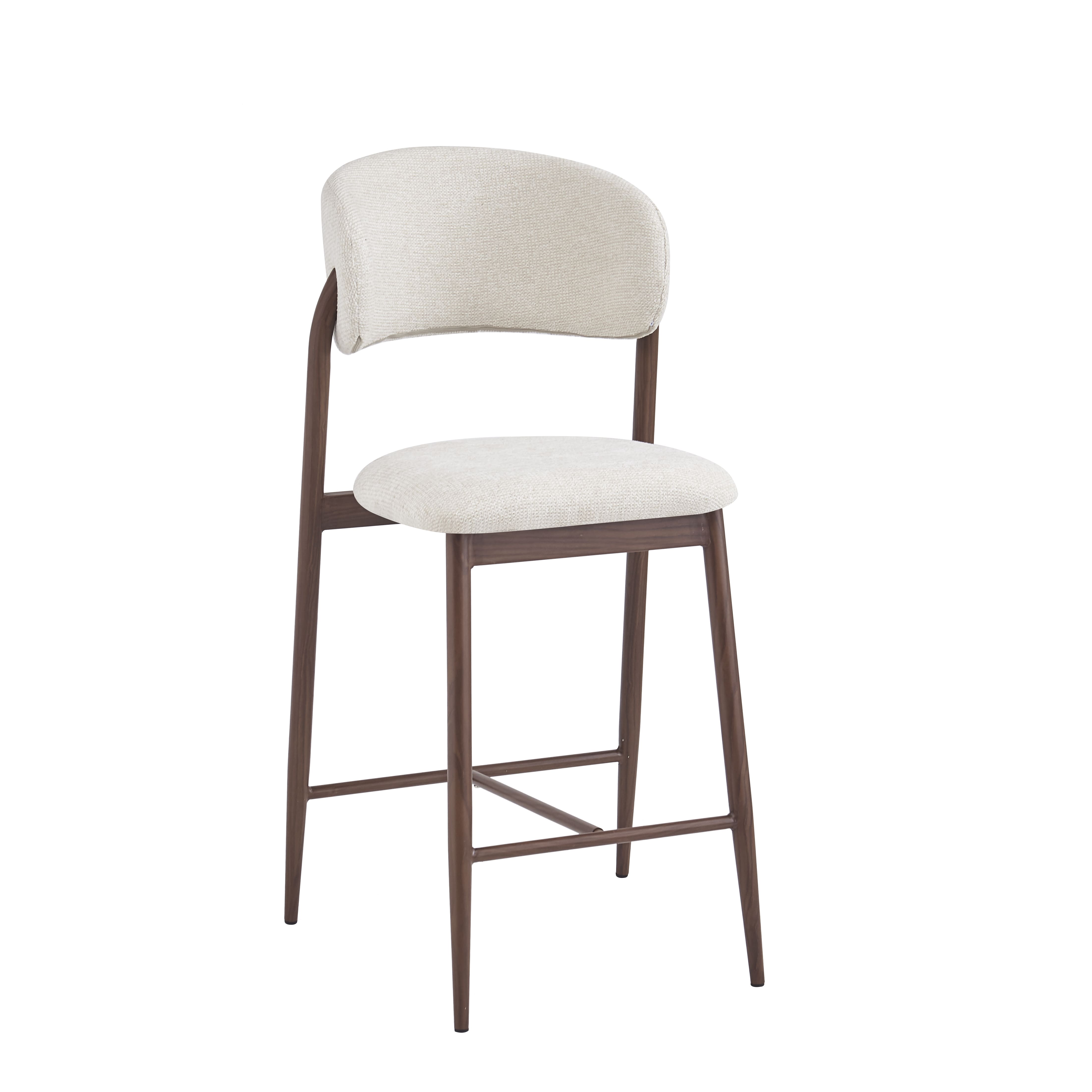 Silla alta Kleo color beige para desayunador