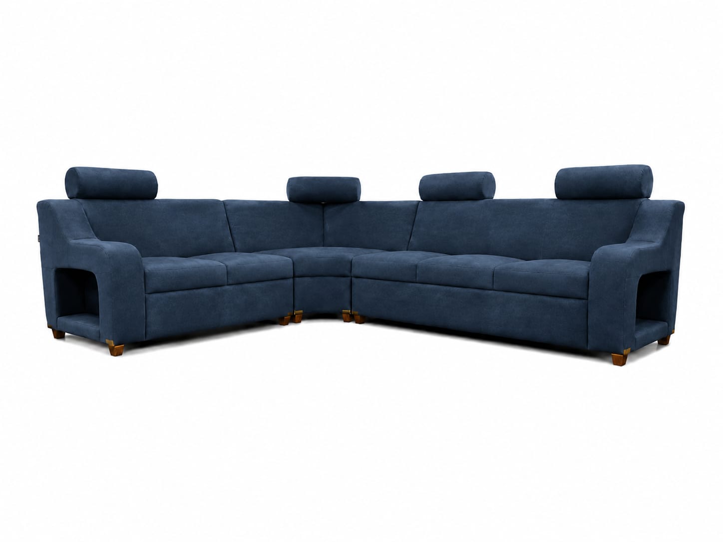 Sala modular Orrego modelo Paris suede color azul
