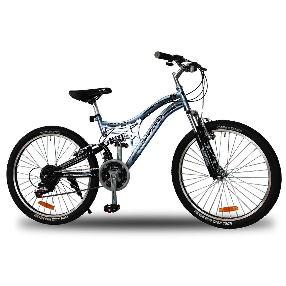 Bicicleta mtb24 21v doble susp eco f-brake / gris