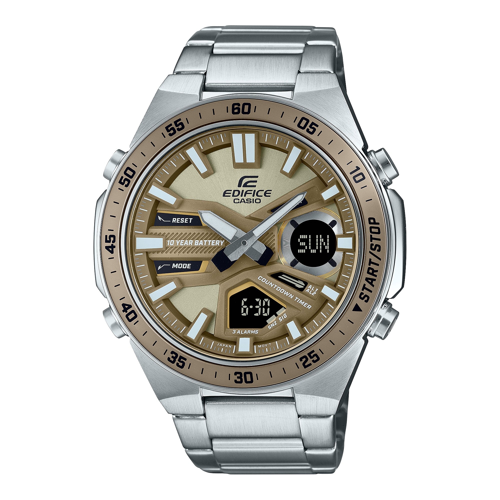 Reloj Edifice analógico-digital para caballero con pulsera de acero modelo: EFV-C110D-5A