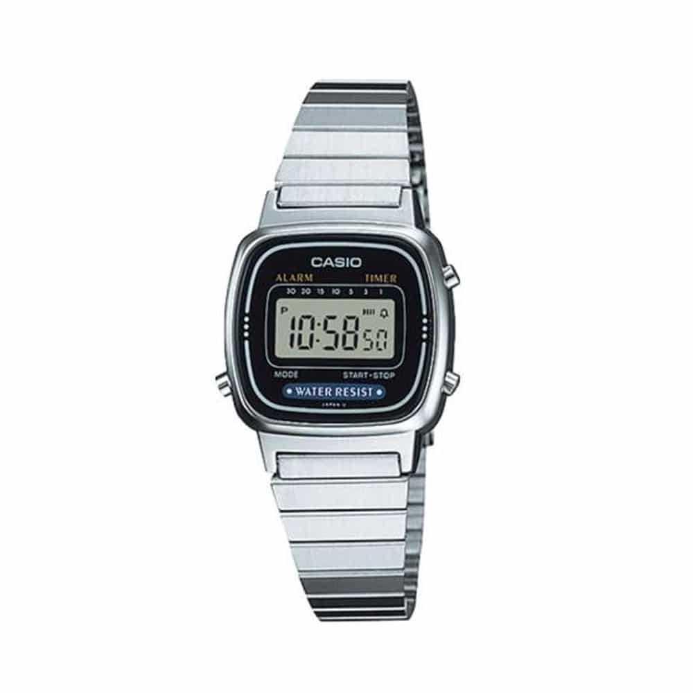 Reloj Casio Vintage digital para mujer con pulsera de acero modelo: LA-670WA-1