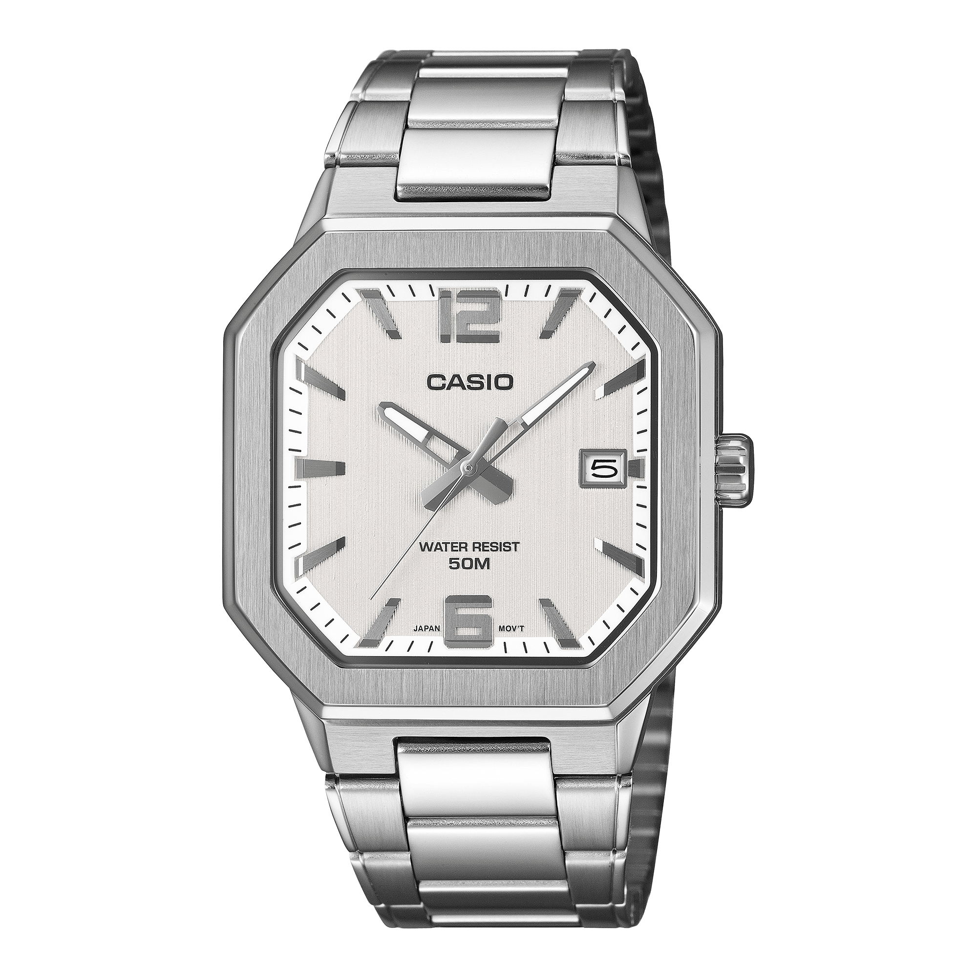 Reloj Casio para caballero con pulsera de acero modelo: MTP-B195D-7AV