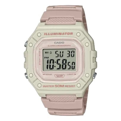 Reloj Casio digital para mujer con correa de resina modelo: W-218HC-4A2V