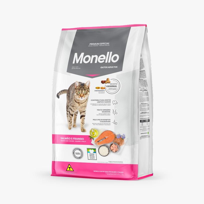 Concentrado para gato adulto Monello salmón y pollo 15kg