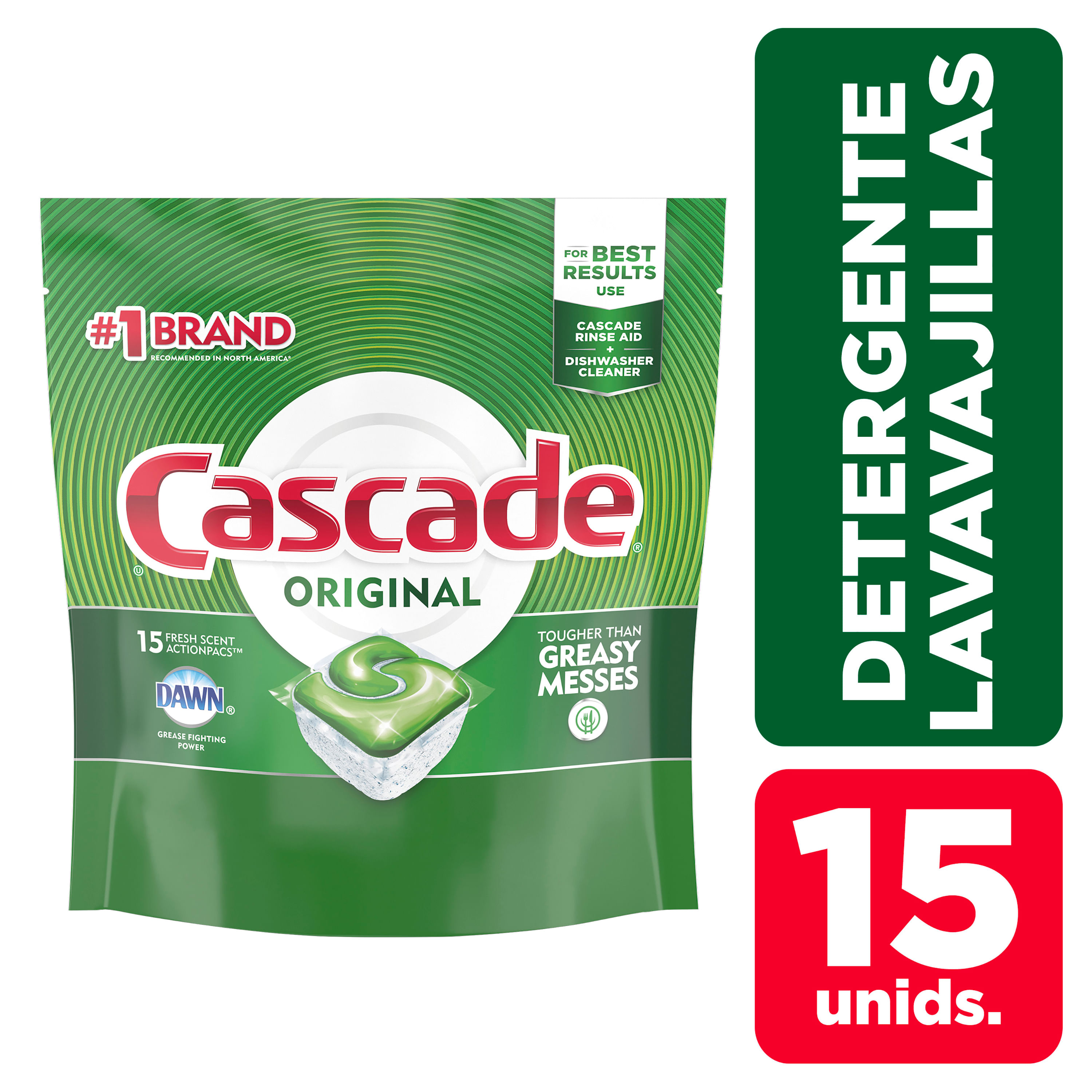 Detergente Lavavajillas Cápsulas Cascade Pods Free & Clear Limón 36 Unid -  Clean Queen