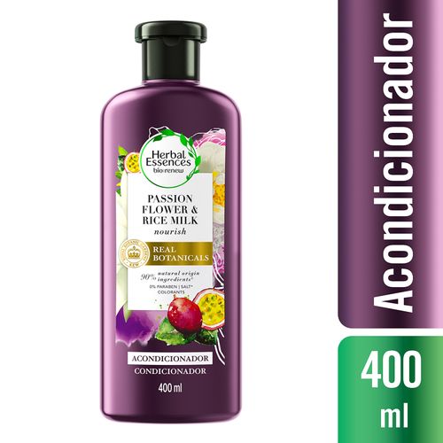 Acondicionador Herbal Essences Bio:Renew Passion Flower & Rice Milk 400 ml