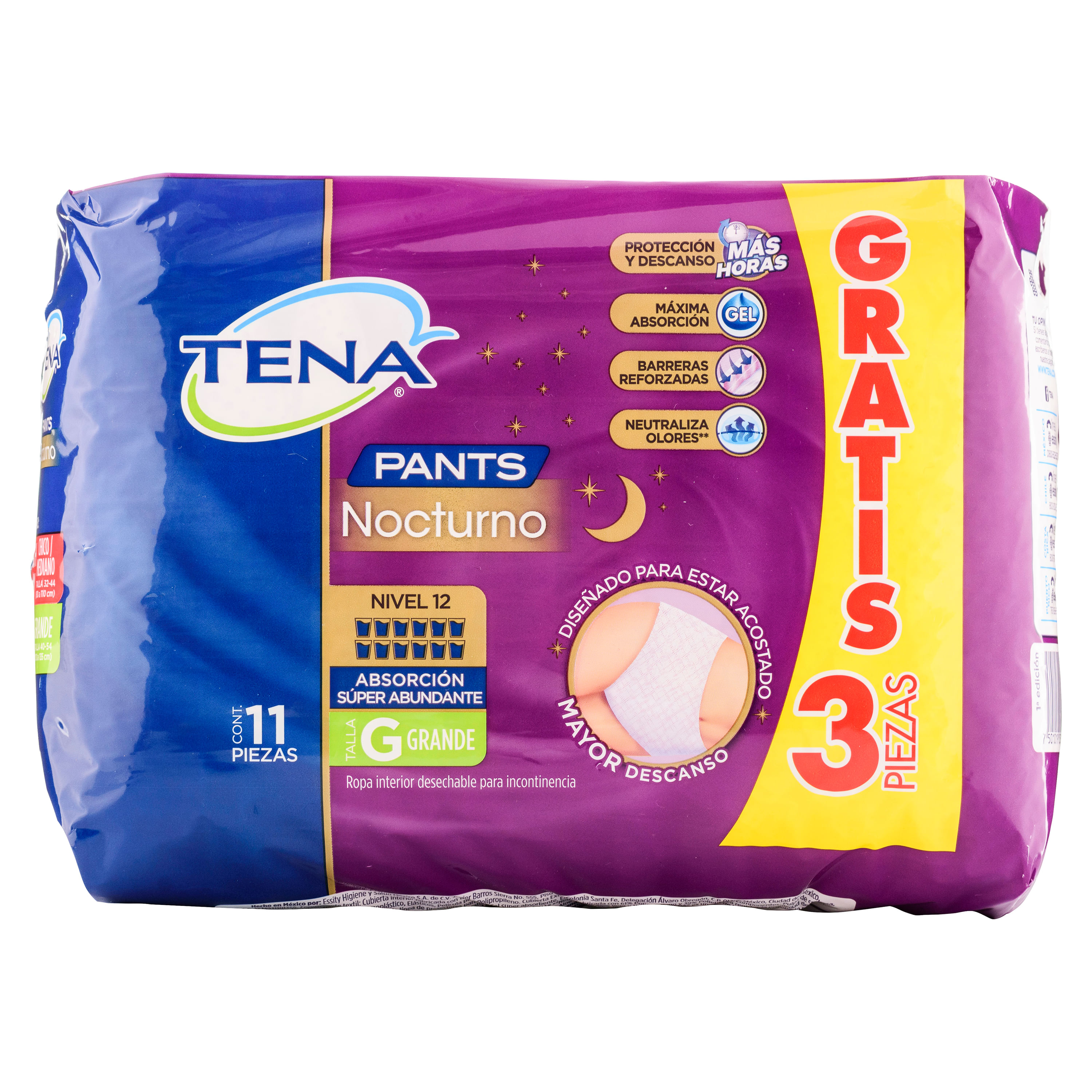 Suposición Lamer Fontanero Comprar Ropa Interior Desechable Tena ® Pants Nocturno Talla G - 8 Unidades  | Walmart Guatemala