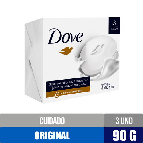 3 Pack Jabón Dove Blanco Cremoso - 270gr