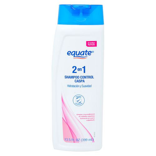 Shampoo 2En1 Control Caspa Con Acondicionador Marca Equate - 399Ml