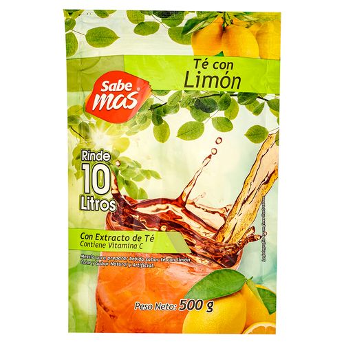 Bebida En Polvo Sabemas Sabor Limón - 1000 g, Rinde 10 Litros.