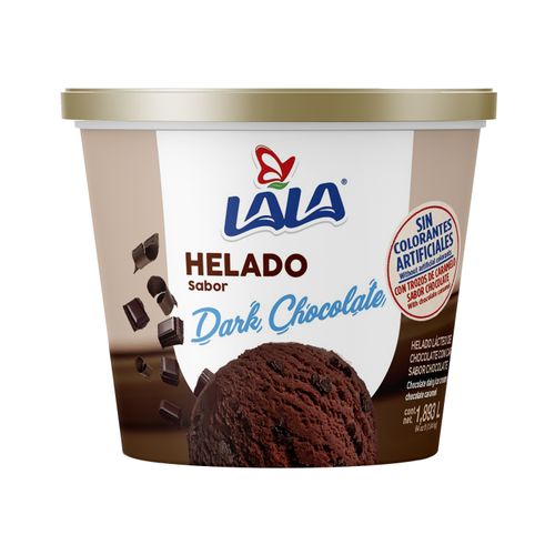 Helado Lala Dark Chocolate 0.5 Galon - 1893ml