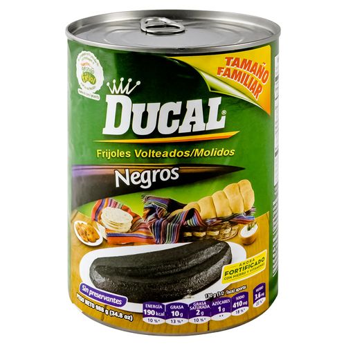 Frijoles negros Ducal volteados - 988 g