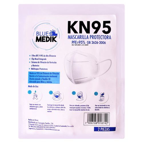 Set 2 Mascarillas Kn95 5 Capas