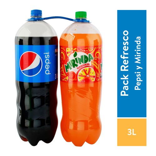 2 Pack Gaseosa Pepsi Y Mirinda - 6000ml