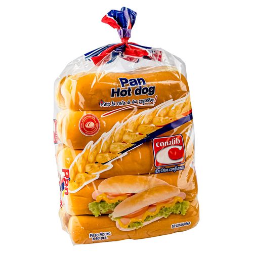 Pan Conalib Hot Dog 10 Unidades - 540gr