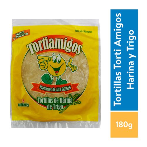 Tortilla Tortiamigos Trigo Mediano 8 Unidades - 180gr