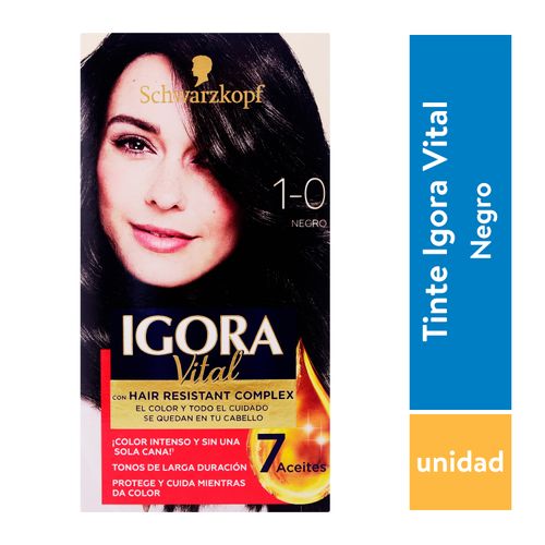 Tinte Igora Vital N1 1 0 Negro 125.5ml