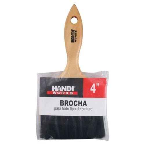 Brocha Handi Works, mango de madera -4 pulgadas