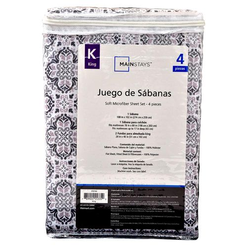 Mainstays Set Sabanas Medallones King