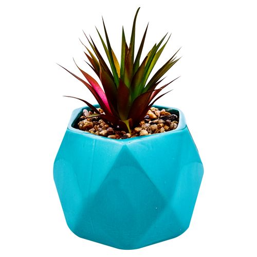 Maceta Rombos Mainstays De Ceramica Con Planta - Unidad