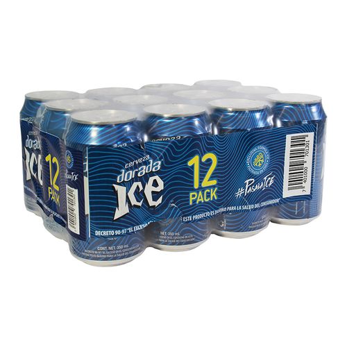 12 Pack Cerveza Dorada Ice Lata -355ml