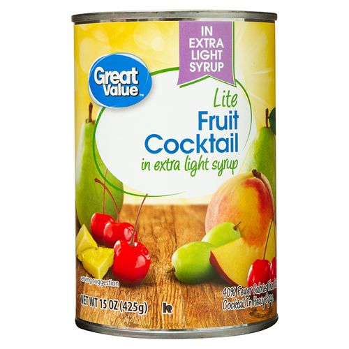 Coctel Great Value de fruta extra light - 425 g
