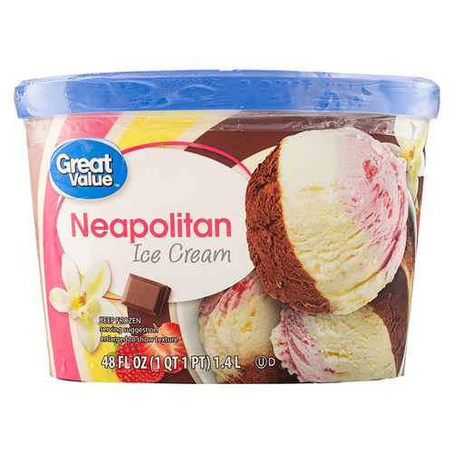 Helado Great Value Napolitano 1400Gr