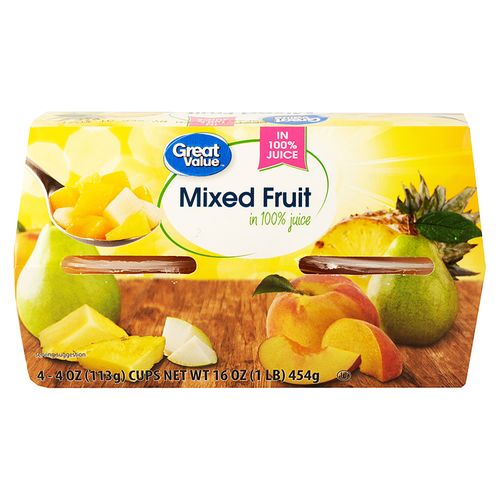 Fruta mixta Great Value 4 pack -  454 g