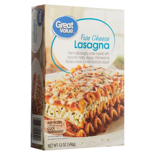 Lasagna Great Value 5 Quesos - 340gr