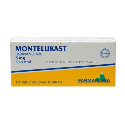 2Pk Montelukast Fdina 5Mg 10 Tabs Una Caja