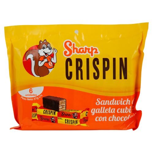 6 Pack Chocolate Sharp Crispin - 222gr