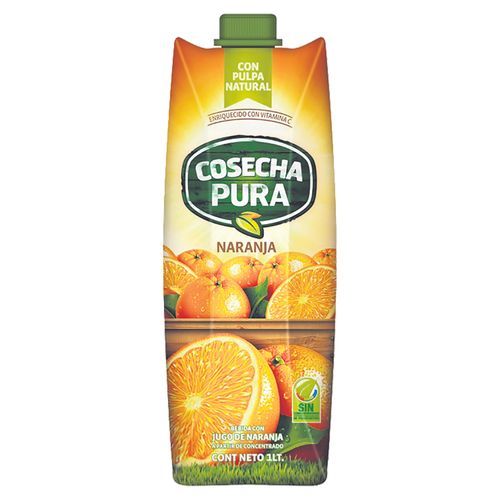 2 Pack Jugo Cosecha De Naranja Pura - 2000ml