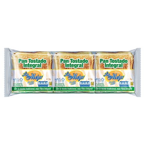 Pan La Mejor Tostado Integral - 225gr