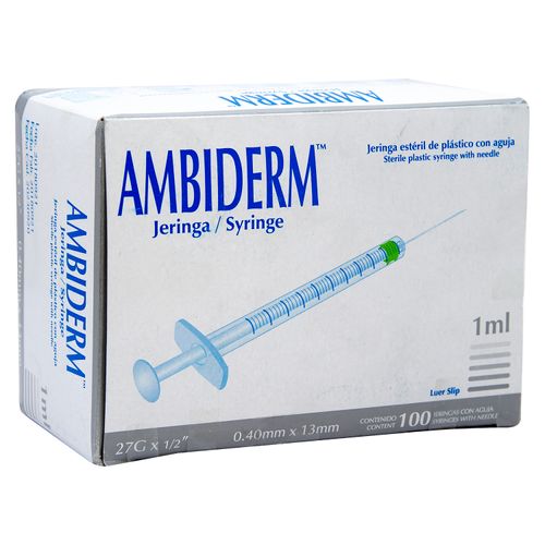 Jeringa 1 Ml P/  Insulina 30 G 13 Mm Por Unidad