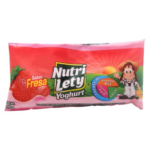 Yoghurt Nutri Lety Fresa Semidescremada - 115gr