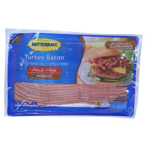 Tocino de Pavo Butterball, Delgado y Crujiente - 6 Onz