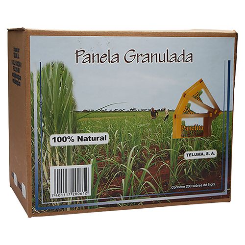 Panela Teluma Granulada  200 Sobres - 1000 g