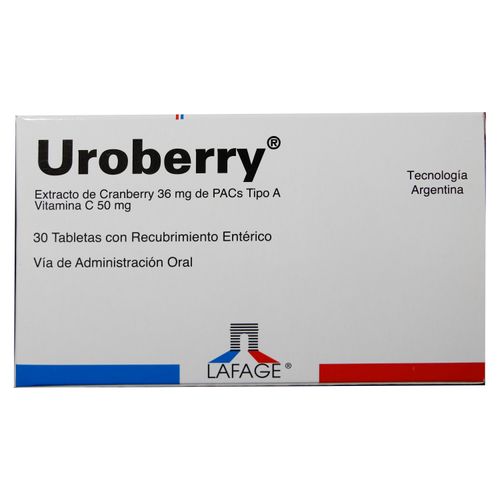 Uroberry 36Mg/50Mg 30 Tabletas Una Caja